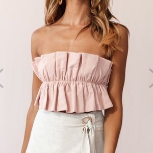 Selfie Leslie Women’s Ruffle Tie Back Crop Top
